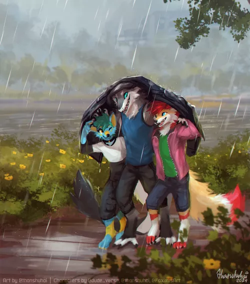 Caught in the rain, but we don't mind 😊 (@thanshuhai)