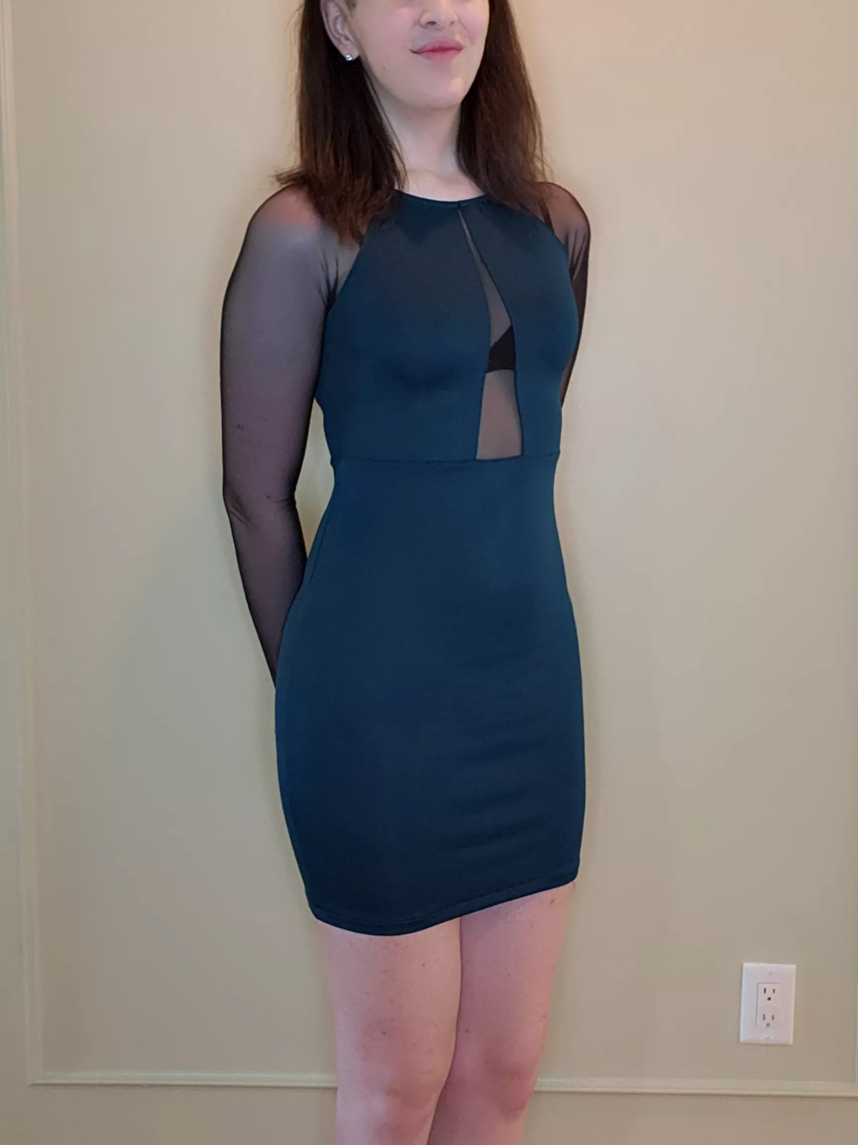 Wearing one of my favorite dresses out tonight for a lil confidence boost 😇