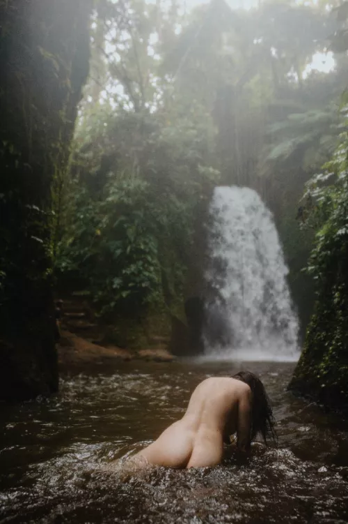 I'm at the waterfall