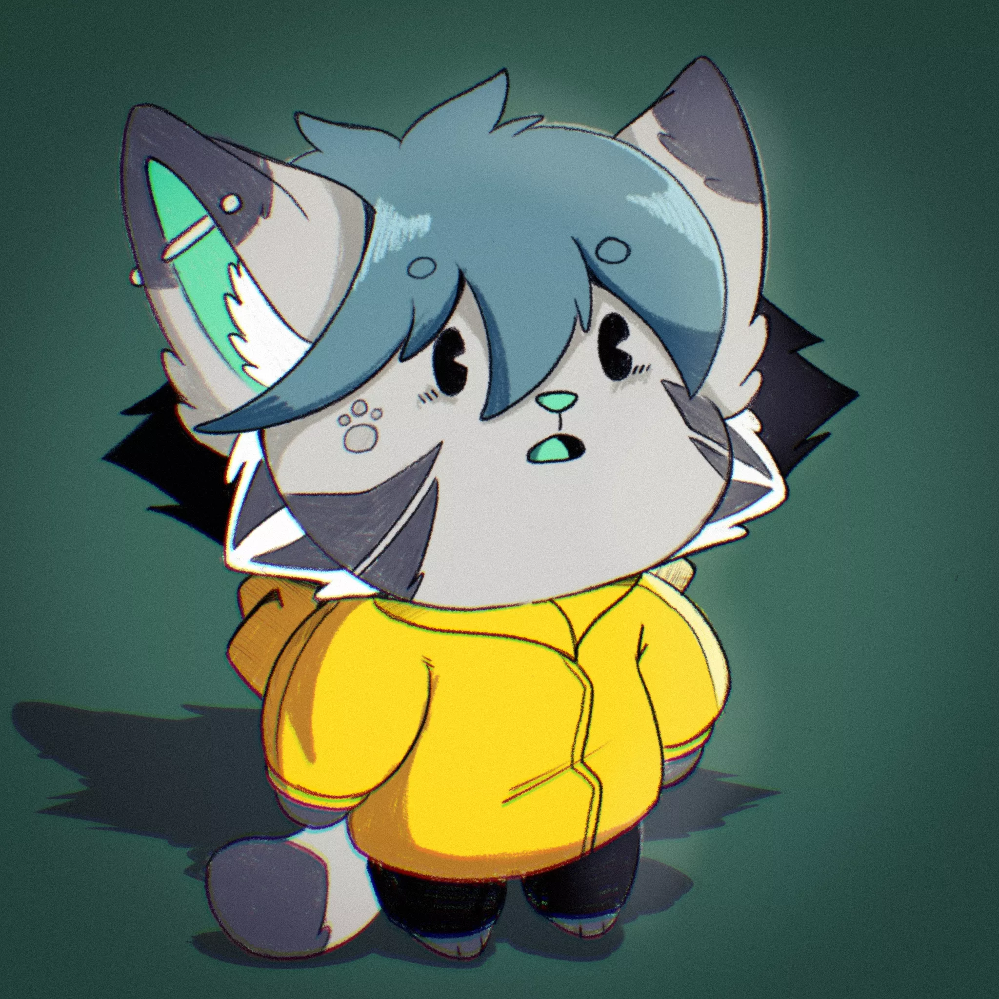 What do you think this little ball saw?  (art by me)