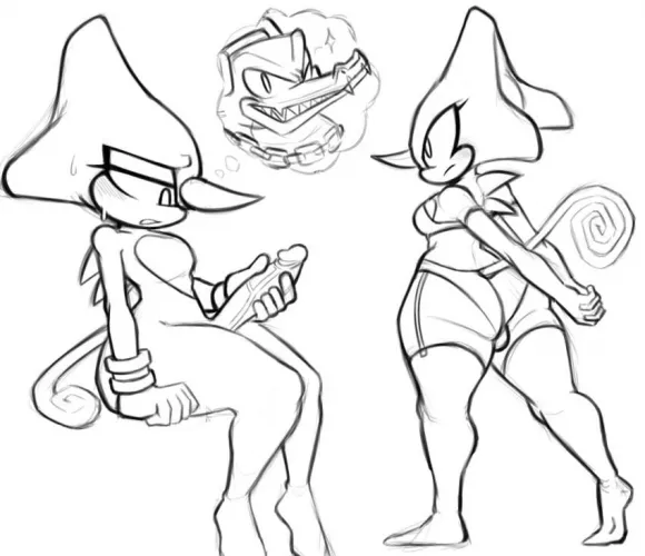 Espio tries crossdressing.