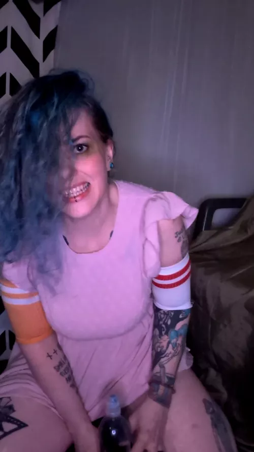 I tried to get the bottle up my ass