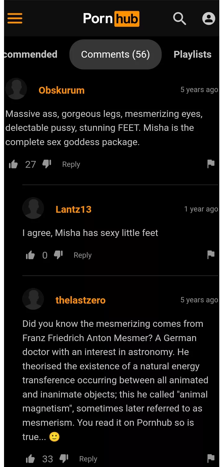 It's on Pornhub so it must be true