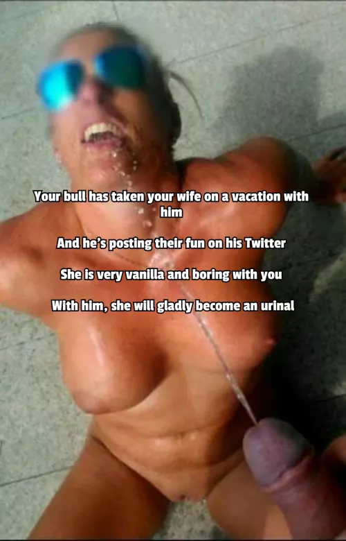 You're shocked at seeing your bull's and wife's vacation pictures