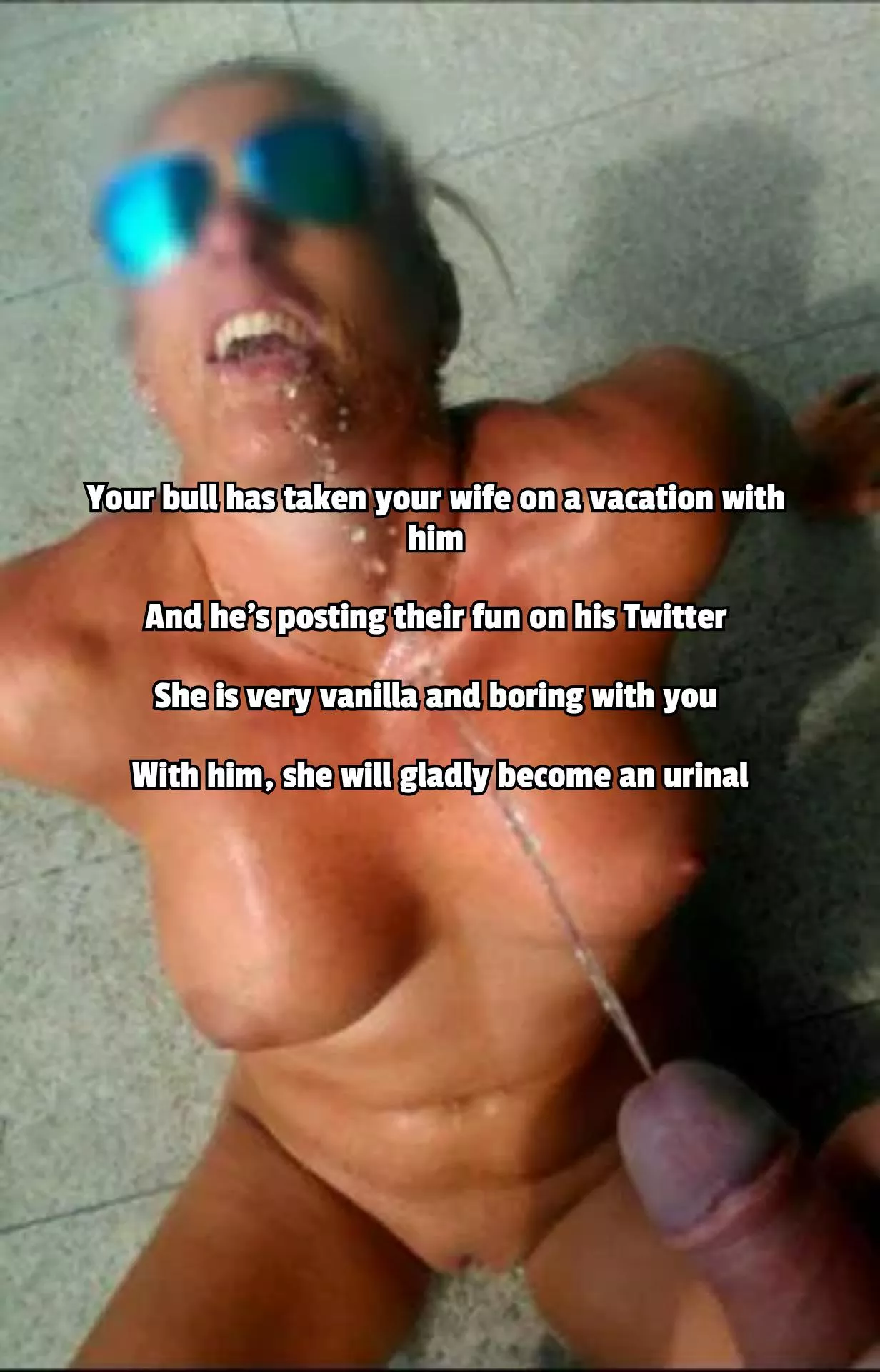 You're shocked at seeing your bull's and wife's vacation pictures