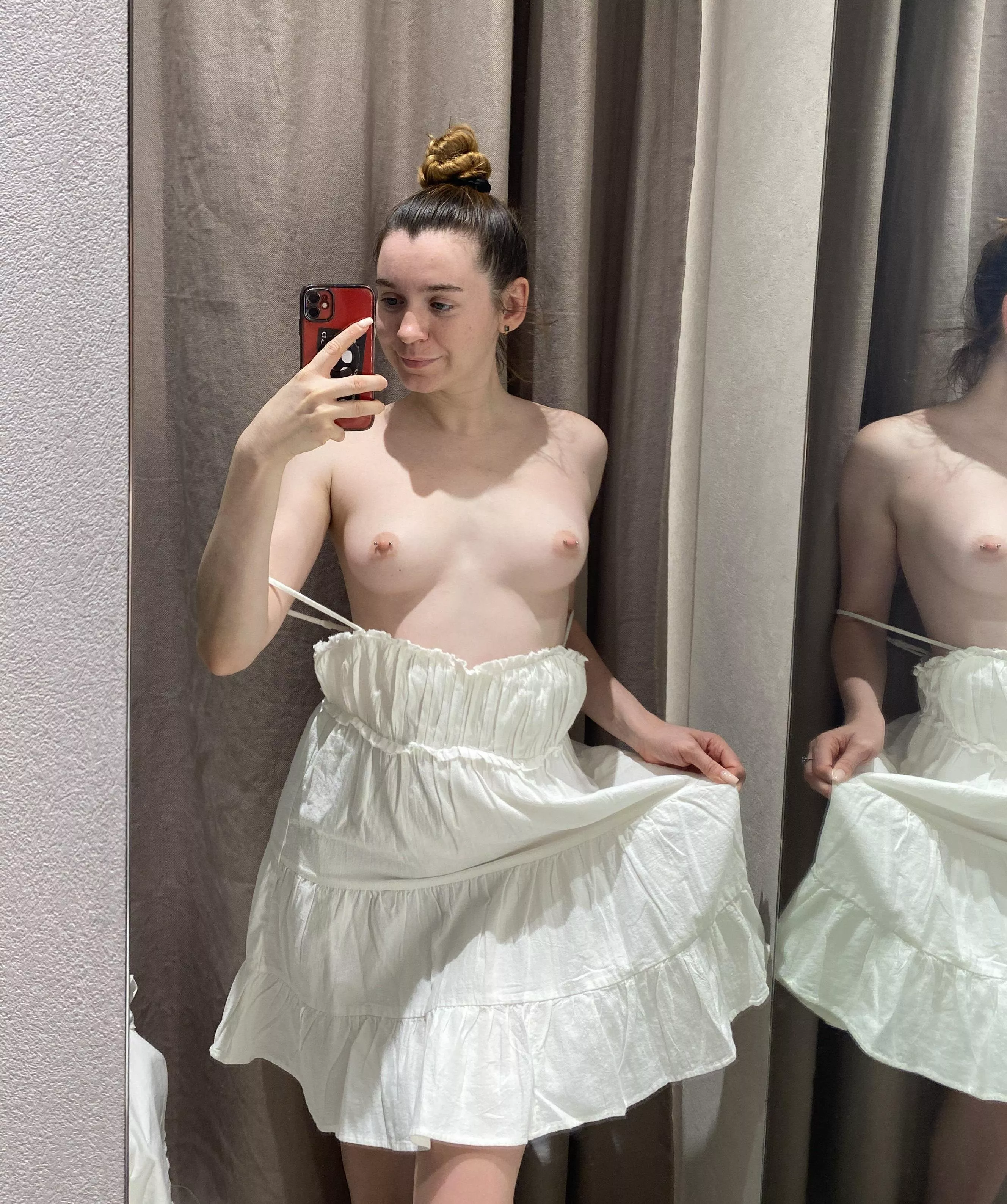 I was so horny I could've been banged in the dressing room