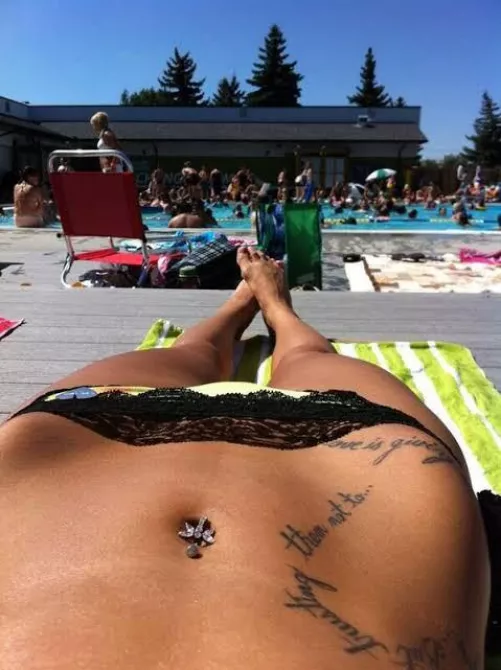 If you look long enough you’ll find a pool in the background 