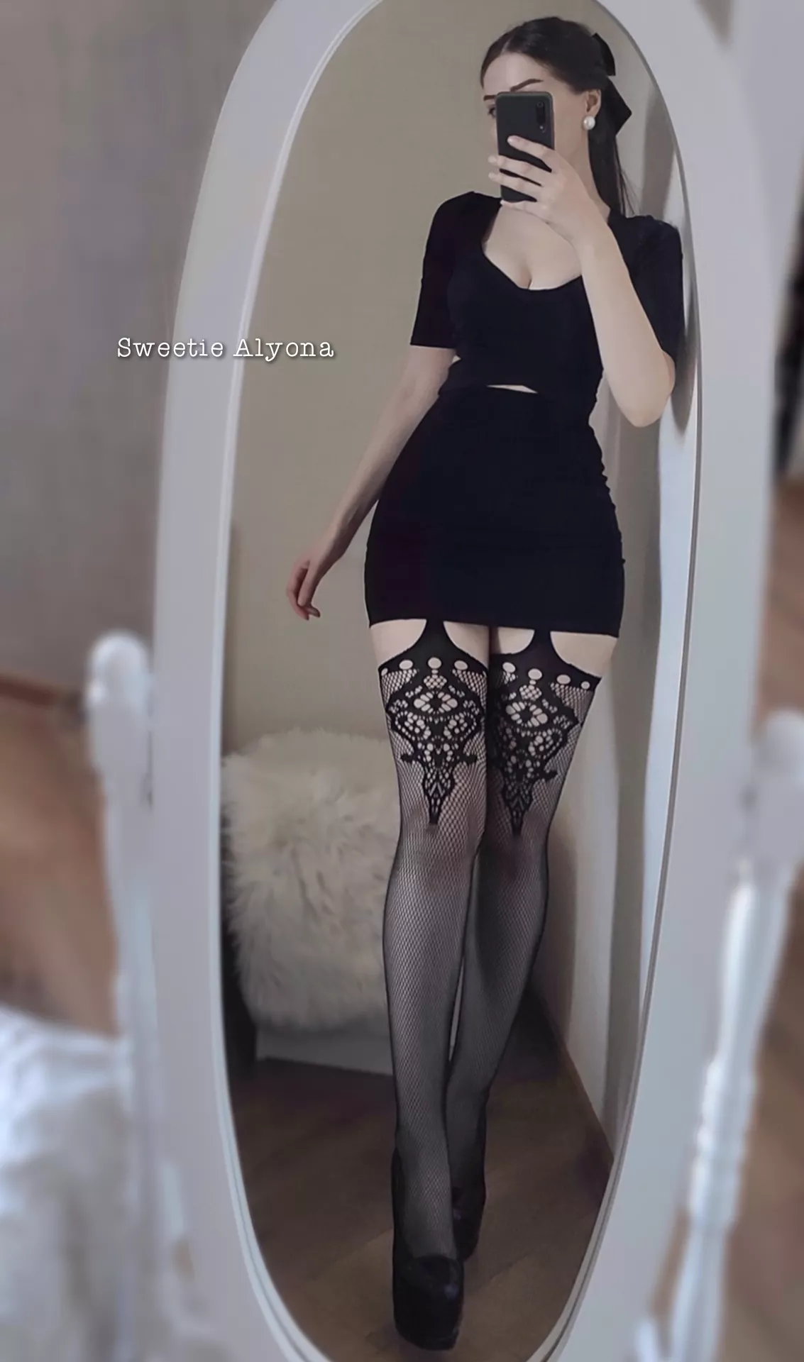 Fishnet and high heels 