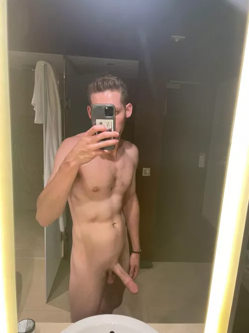 Love a hotel shower bathroom 