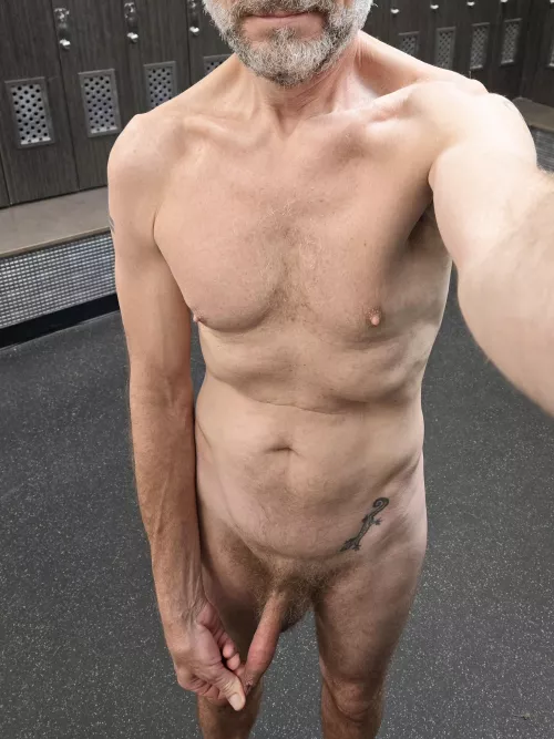 Stretching after my workout 