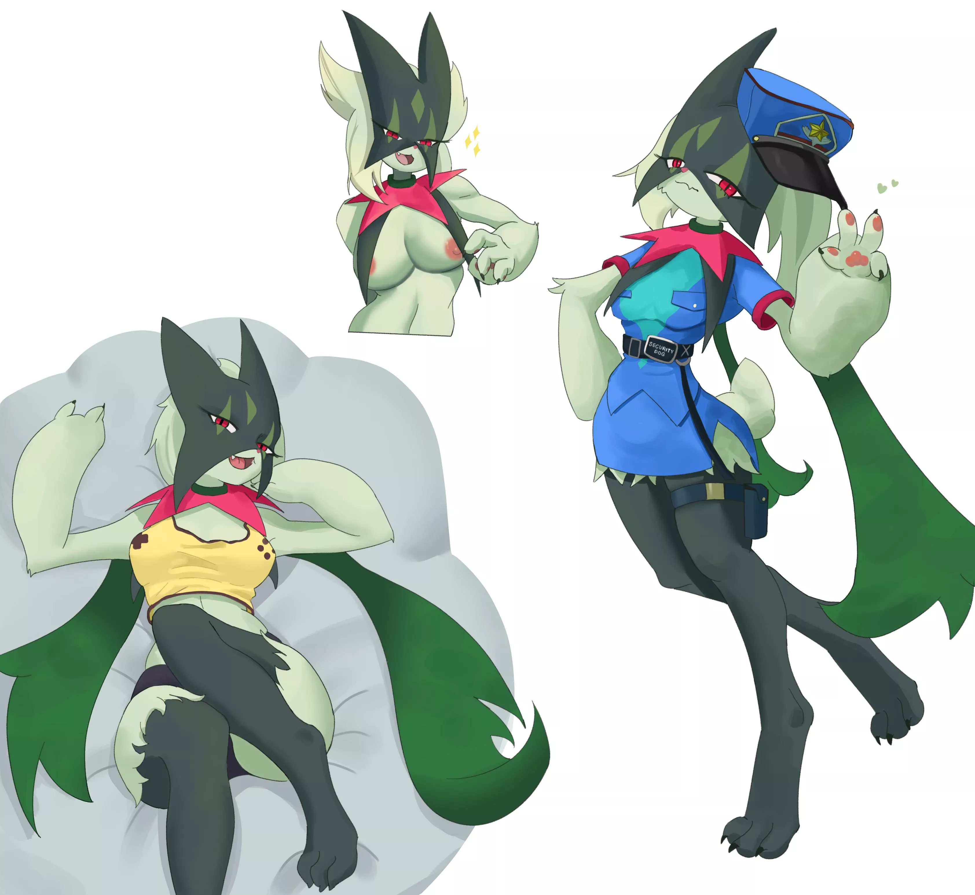 Different moments of Meowscarada [F] (OdeniArt)