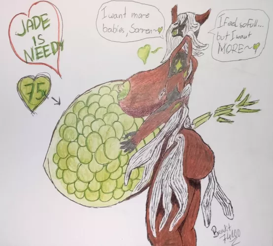 [Jade + Hyper Pregnancy] She still wants more~ (Art by Me) (mb for the quality)
