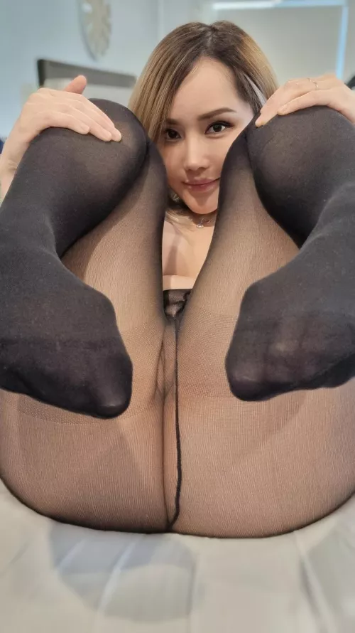 All you gotta do is rip a hole in my stockings...right in the middle