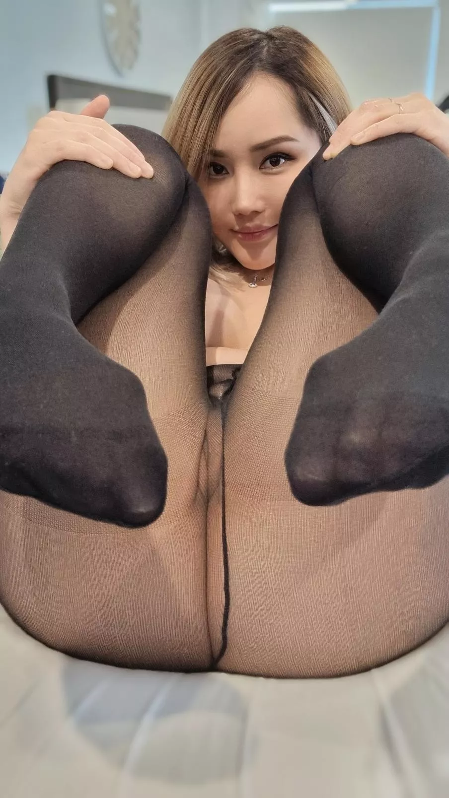 All you gotta do is rip a hole in my stockings...right in the middle