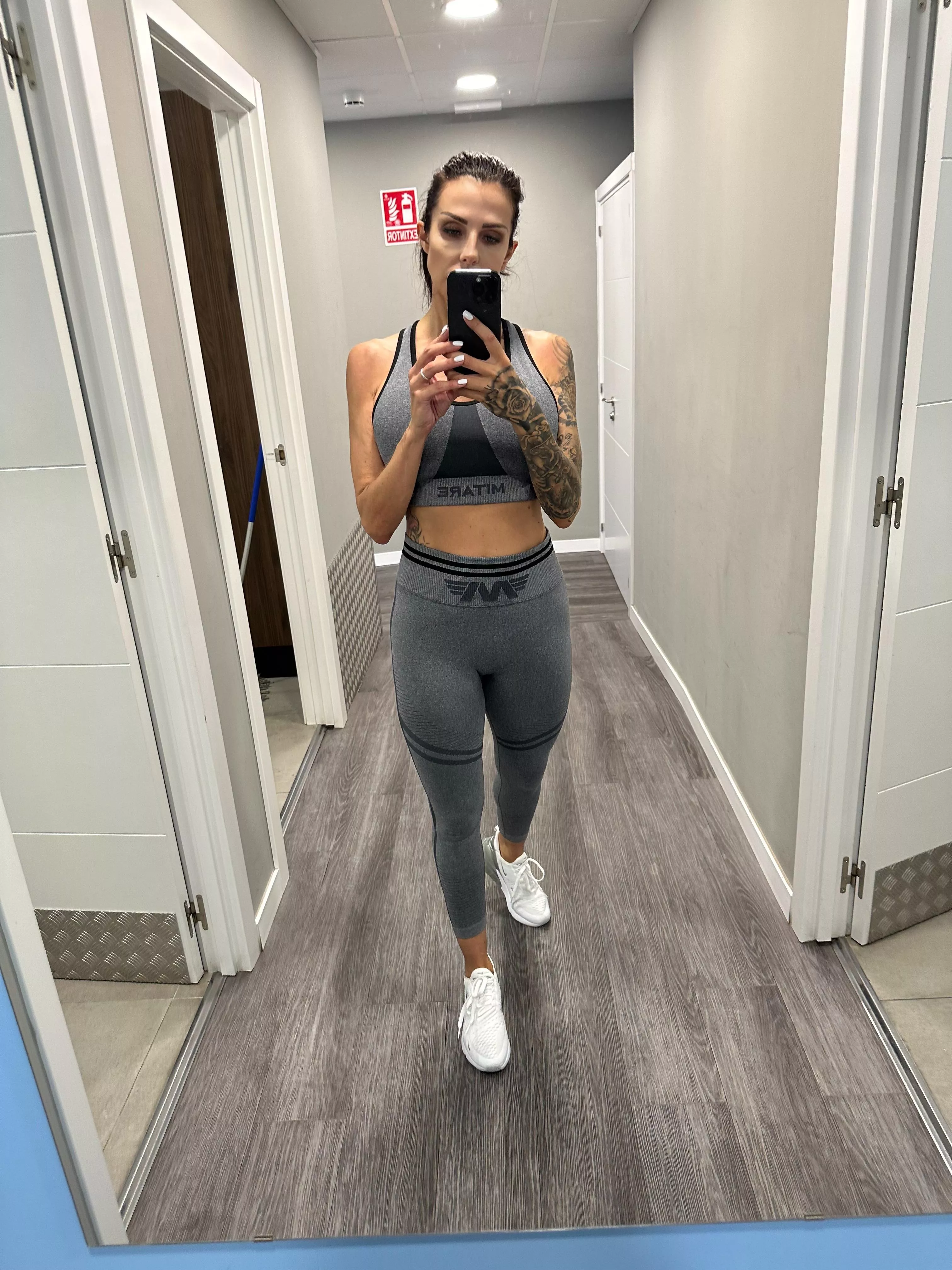 Captured a quick moment at the gym, mid workout grind!