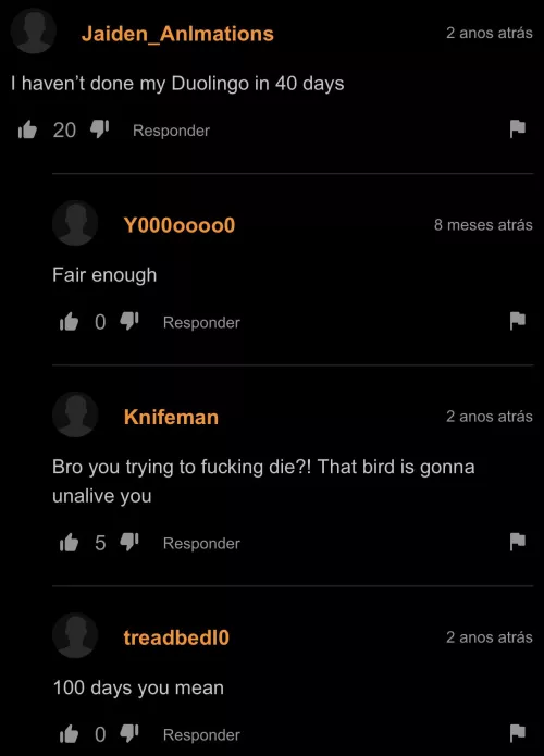 Jaiden hasn’t done her doulingo lessons