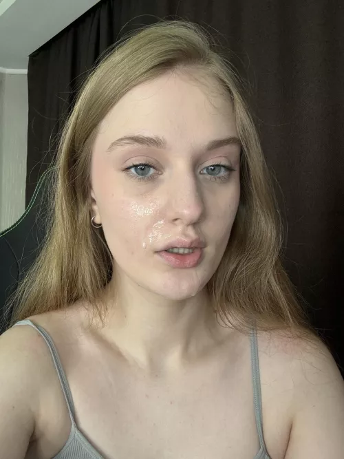 My face is so young because of the cum