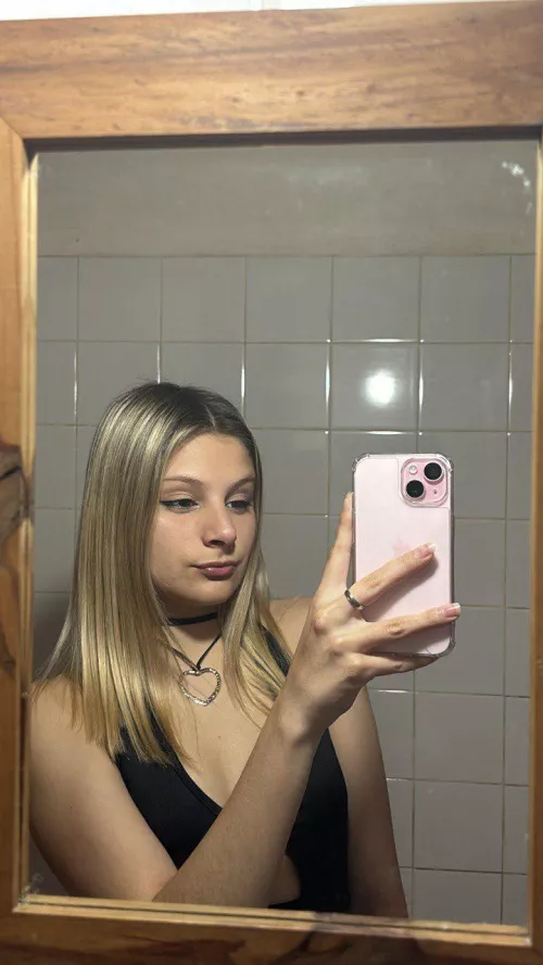 wearing my new top for the first time