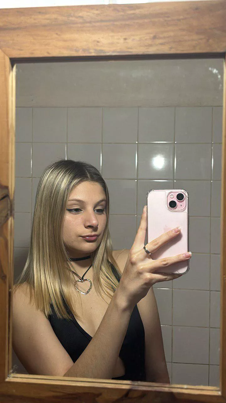 wearing my new top for the first time