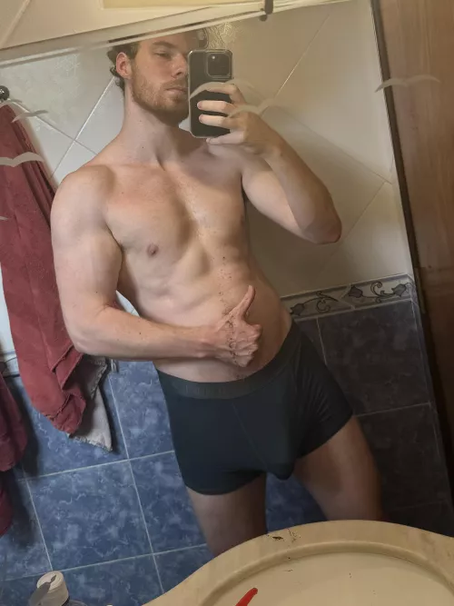 Woke up with a thick 9” bulge trying to escape my boxers again, come bend over bro I just want to bully your tight ass