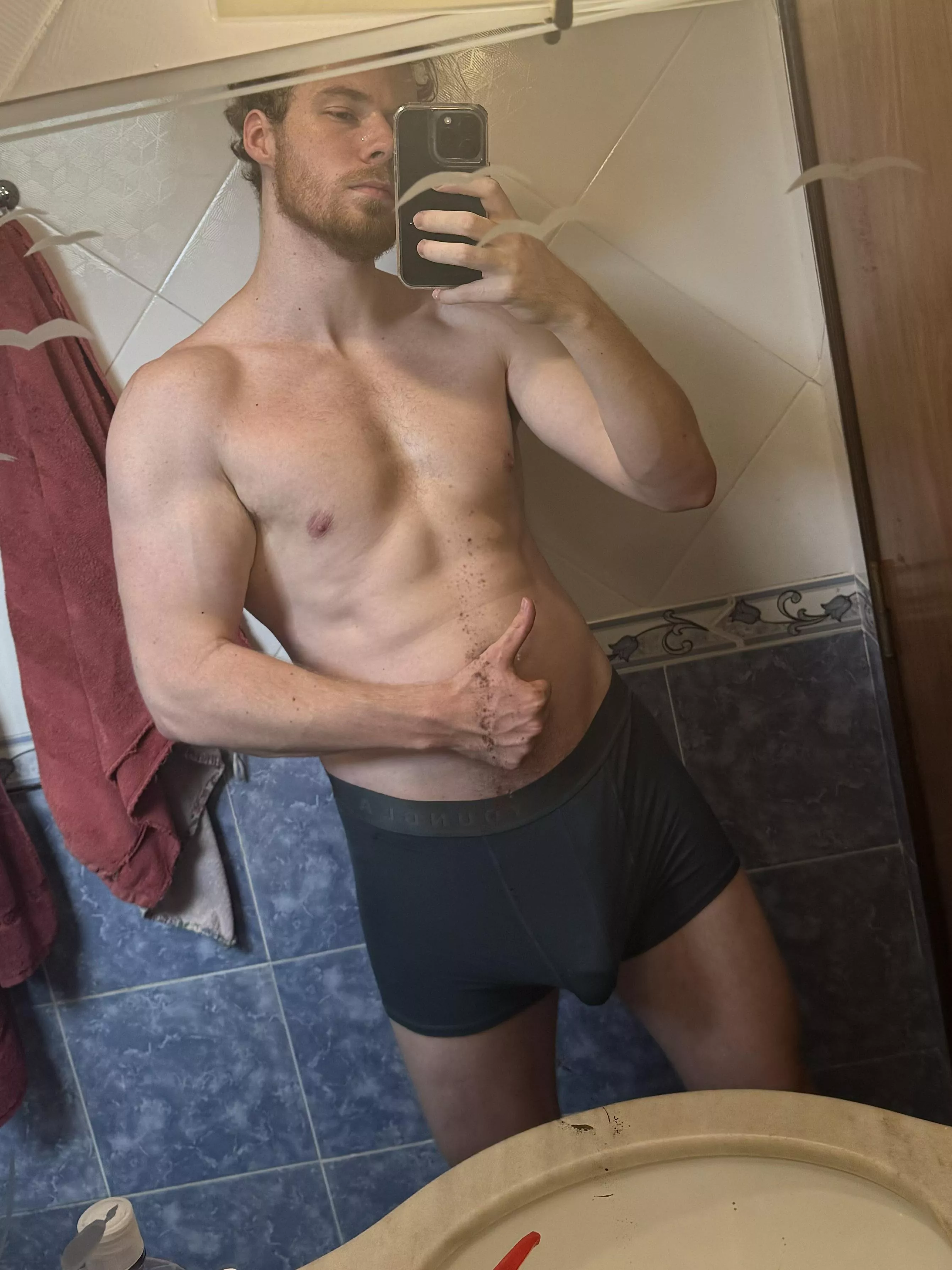 Woke up with a thick 9” bulge trying to escape my boxers again, come bend over bro I just want to bully your tight ass