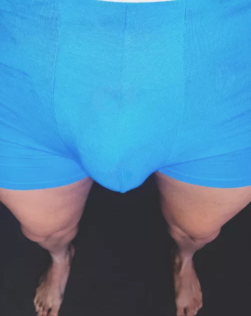 First post, blue boxer briefs and bump!