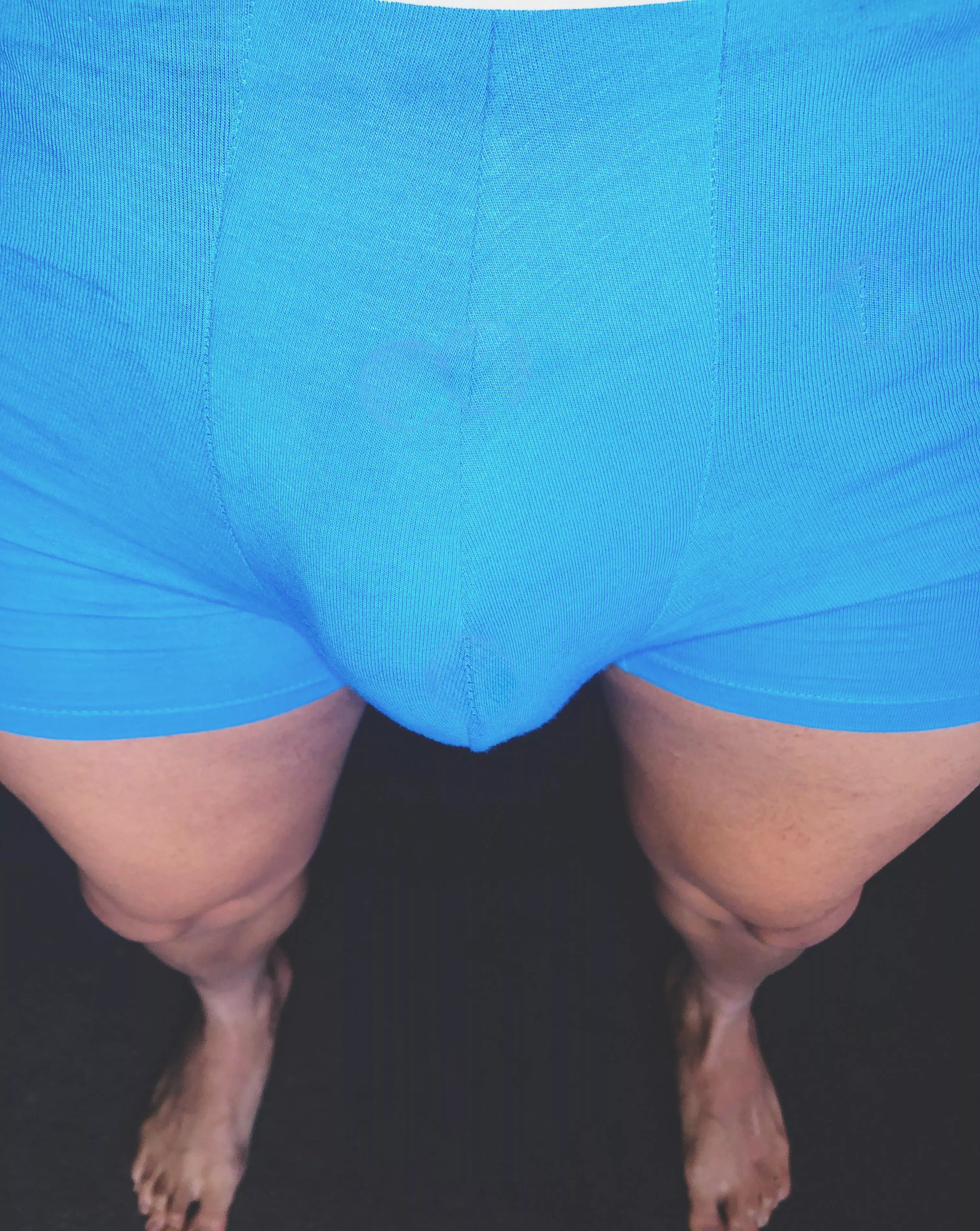 First post, blue boxer briefs and bump!