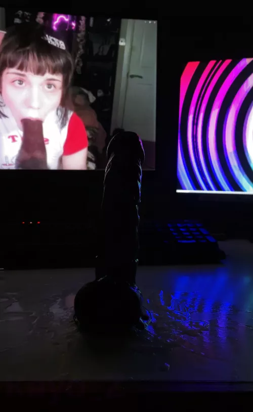 getting crazy again on that dildo, I made a mess