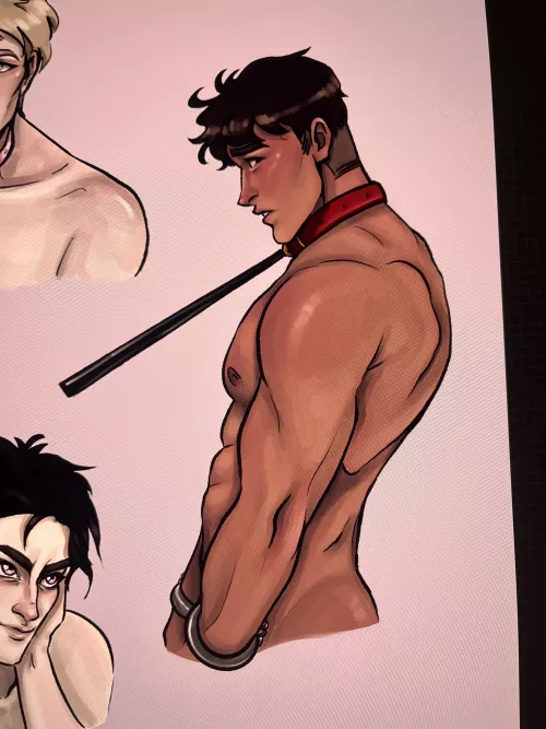 I love drawing subby men~ [msub] [fdom] [submissive men]