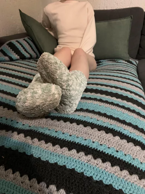 Cold Friday nights equals fluffy socks 