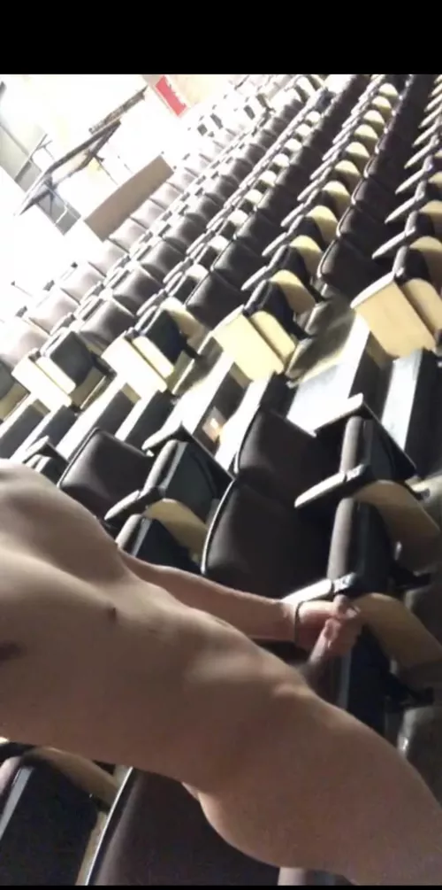 Jerking naked in the lecture hall 