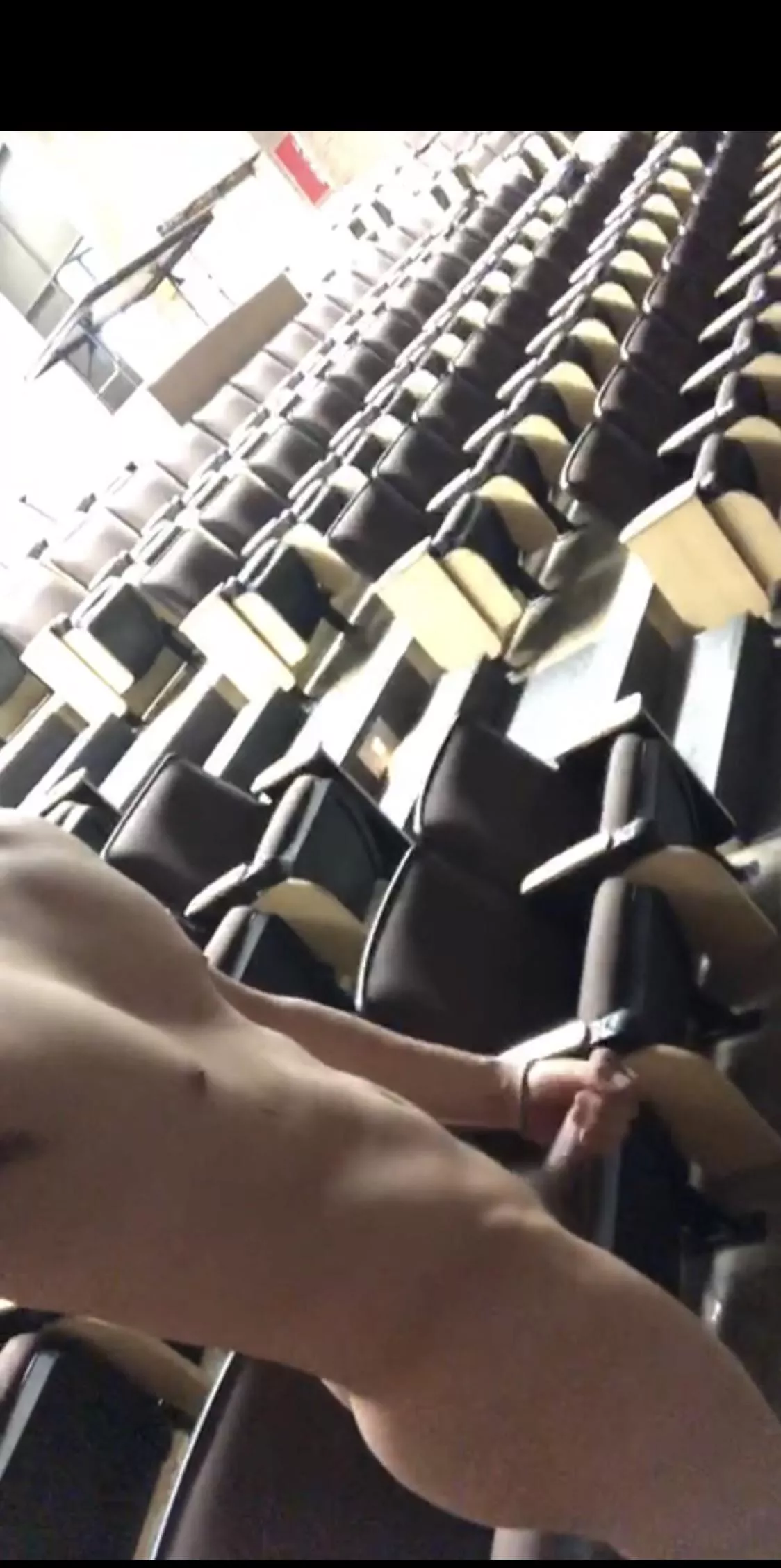 Jerking naked in the lecture hall 