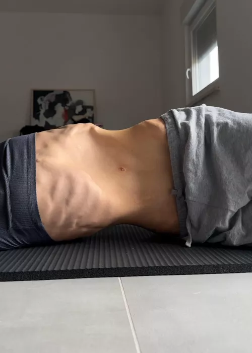 Love to chill on the yoga mat 