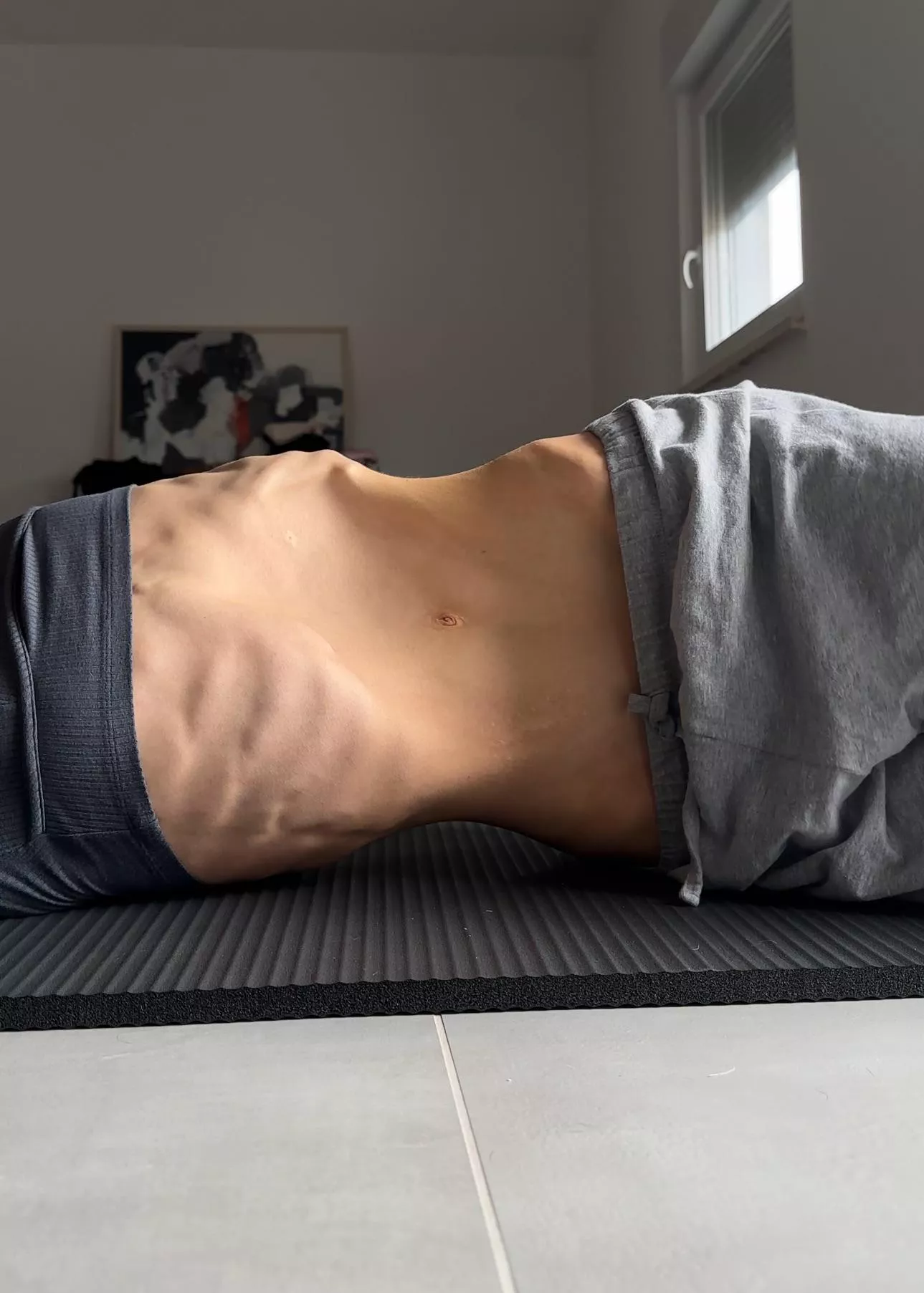 Love to chill on the yoga mat 