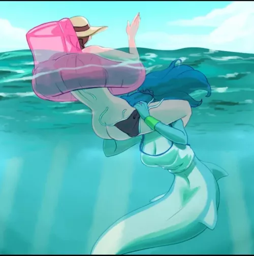 Mermaids can never resist a catfish