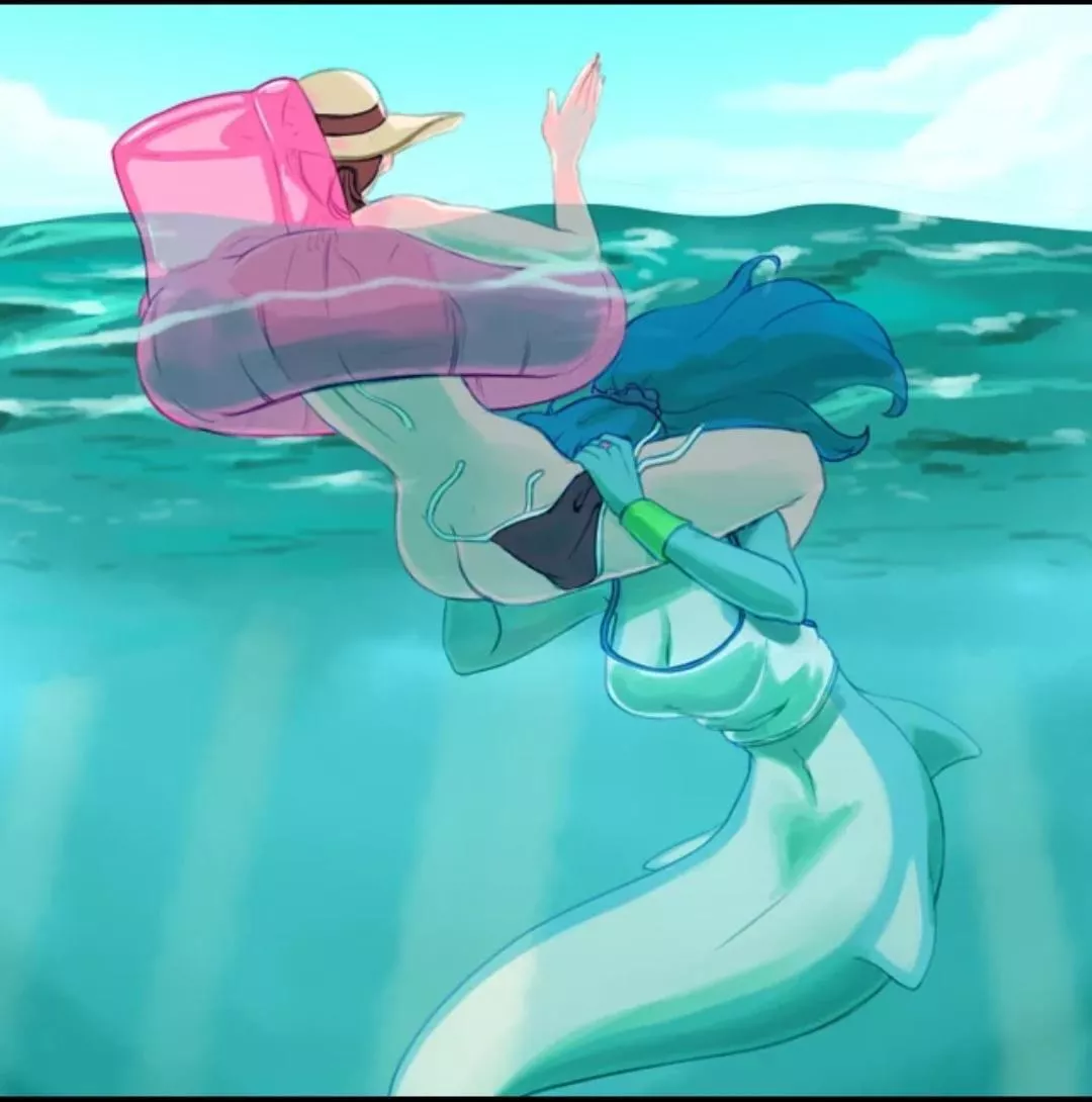 Mermaids can never resist a catfish