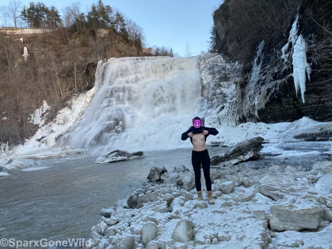 Showing off in the public park on Vacation