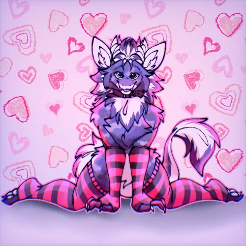 a fluffy boy who just wants pat pats! (art by me)