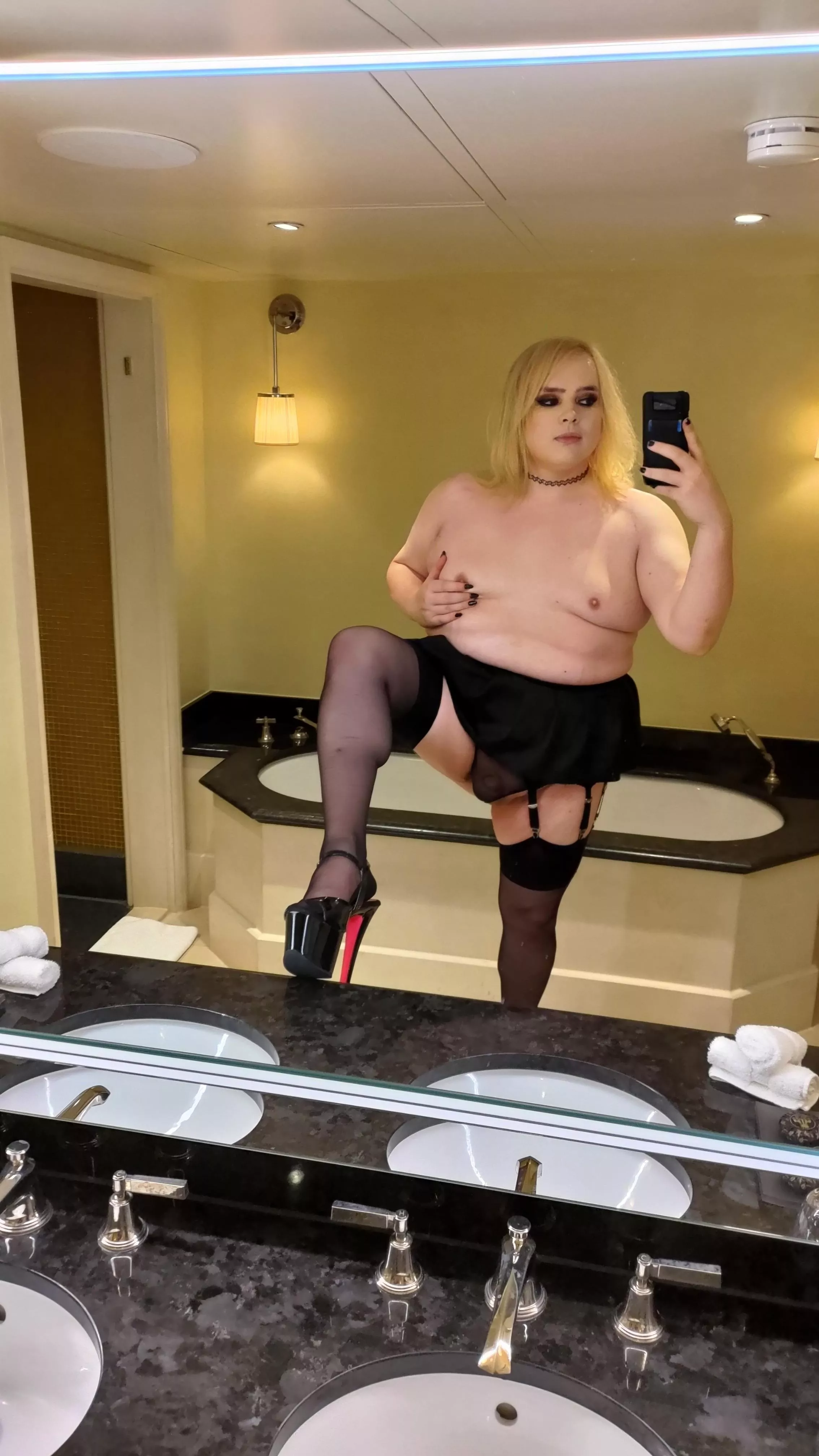 About to go present myself to the man that booked this hotel for me. I feel like such a slut