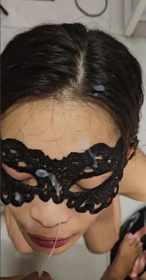 Daddy gave me a nice facial.