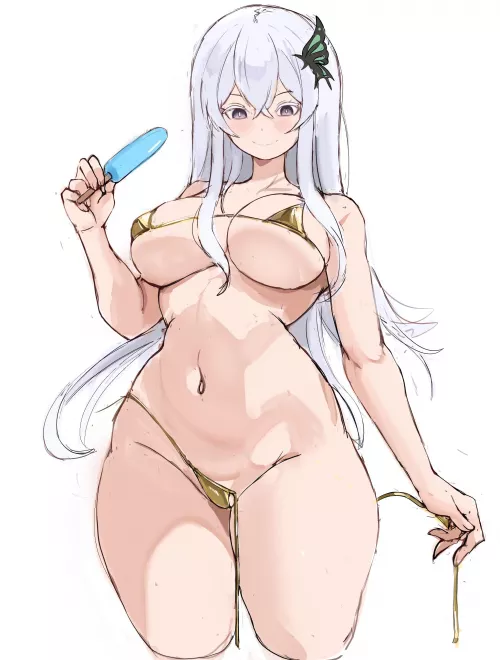 Echidna's bikini broke ( @rakeenart )