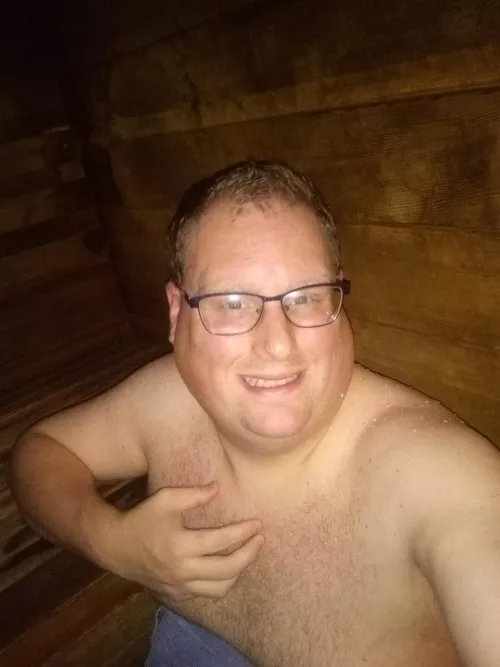 In the sauna all by myself today