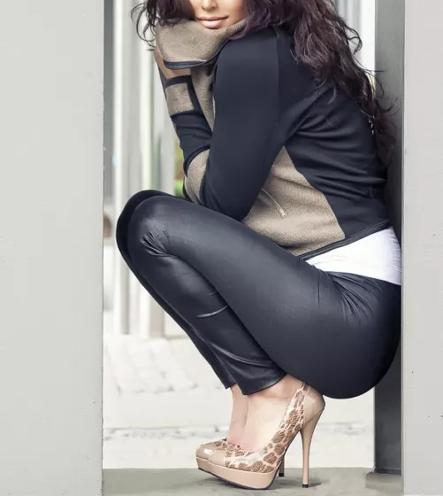 leather and heels, u really could't wish for more