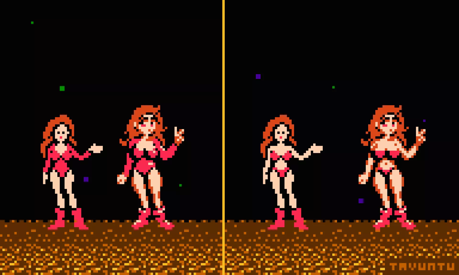 Redraws of 2 different endings for the original Metroid on NES