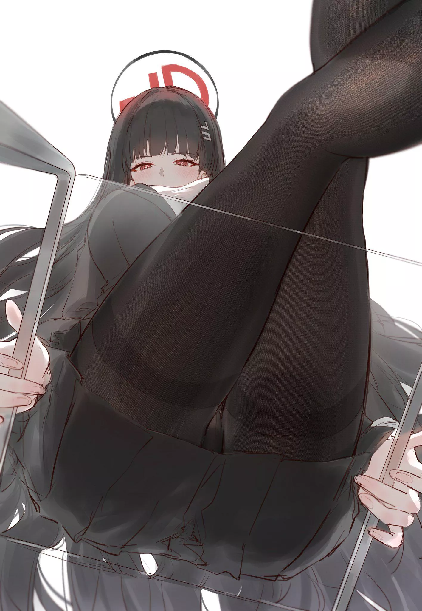 Rio sitting atop glass