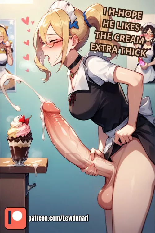 Futa working in an ice cream shop 
