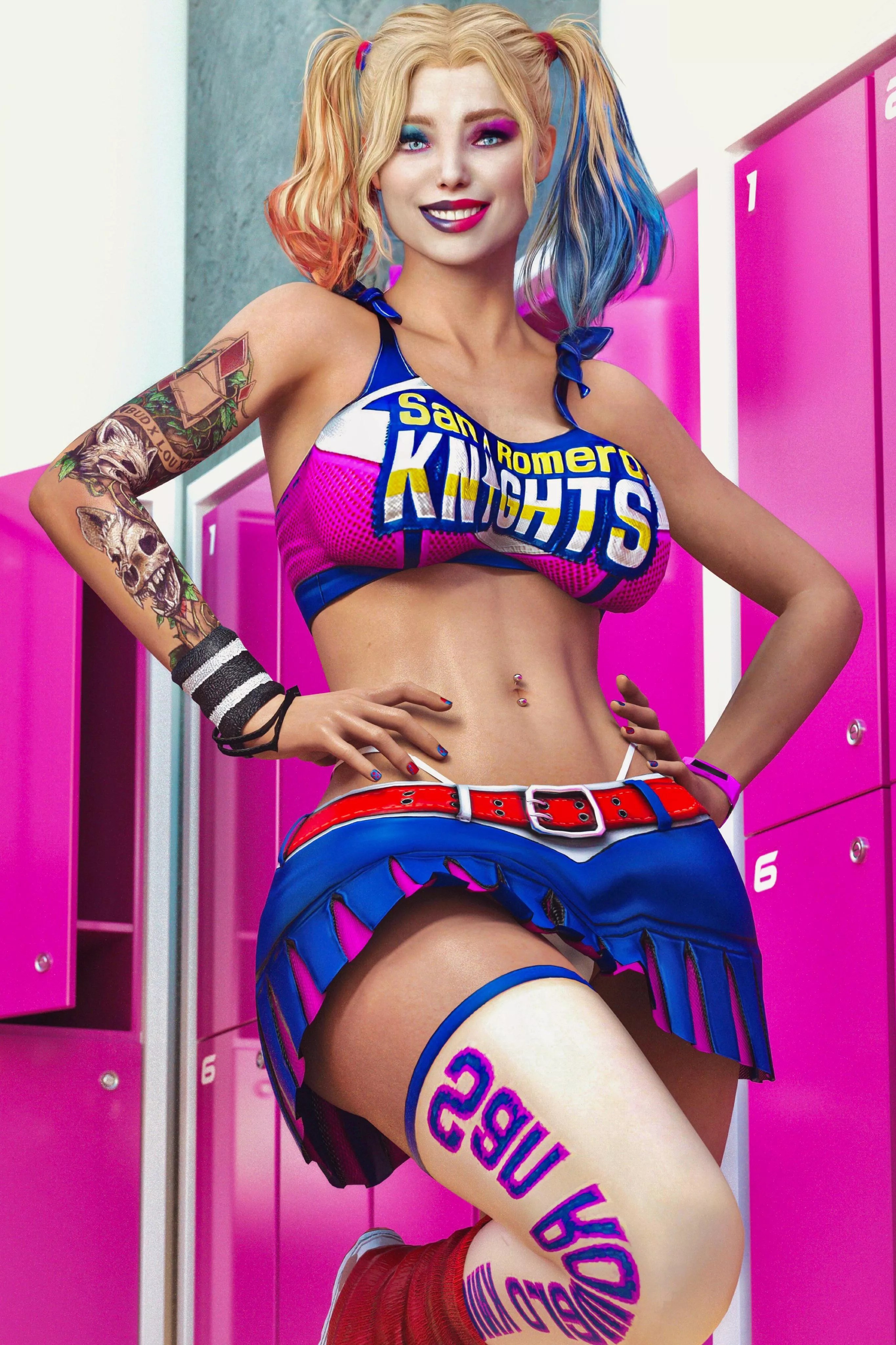 Harley Quinn x Lollipop Chainsaw (4TeaSe7en) (DC)