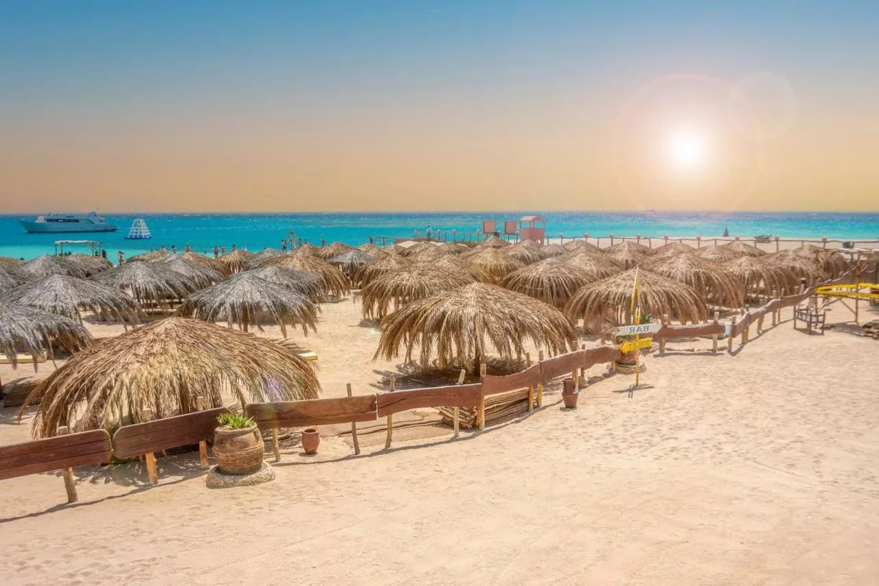 Road to a beach bar in Egypt