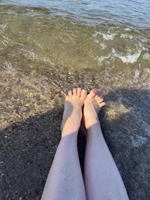 Toes in the sea