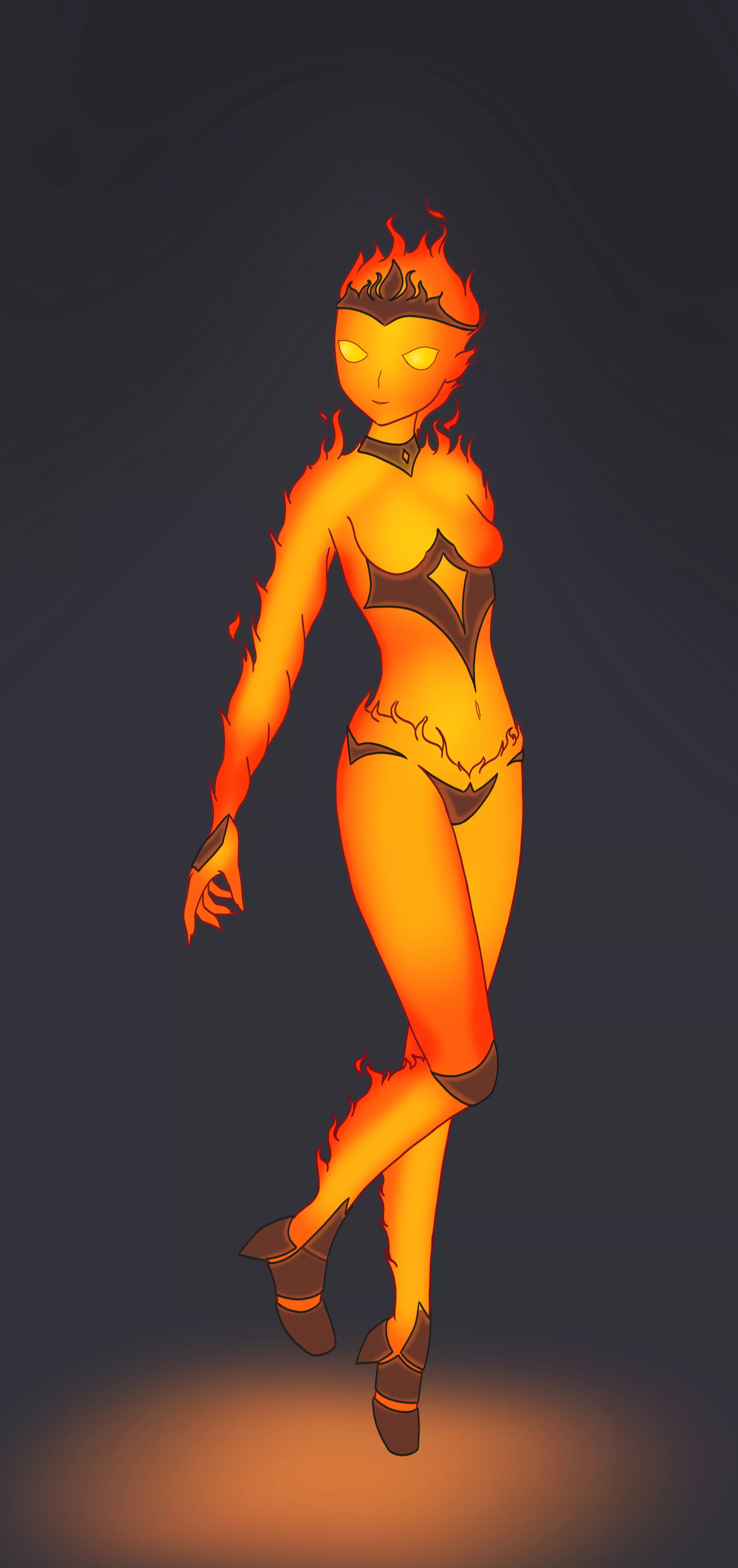 Tried something new with a Flame Elemental. Any thoughts? (OC)